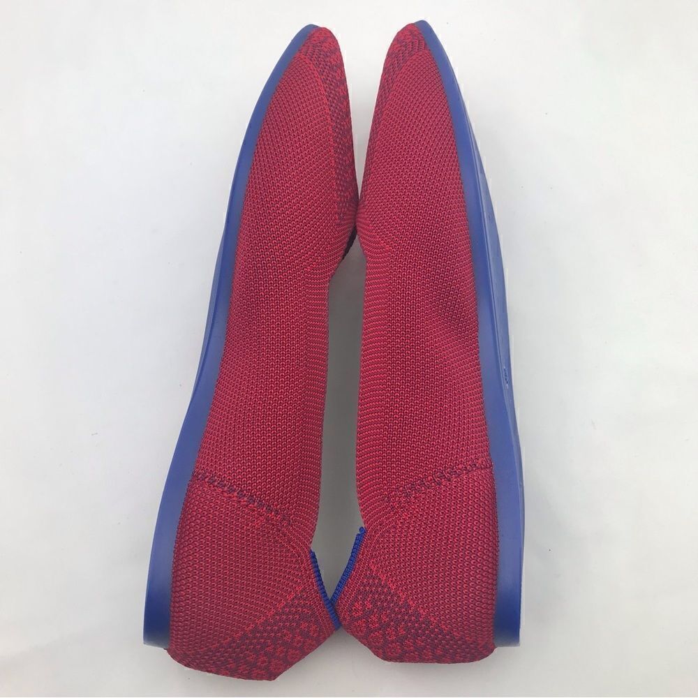 Woman by Projects Red Pattern Soft Side Pointed Flats- NEW - Picture 7 of 13